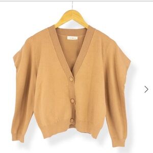 Promesa Camel Cardigan Sweater